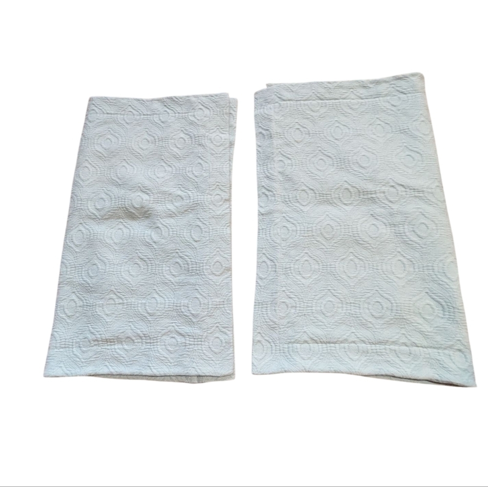 Linea Casa by Sferra Standard Shams Matelasse Dusty Blue Preppy Cottagecore